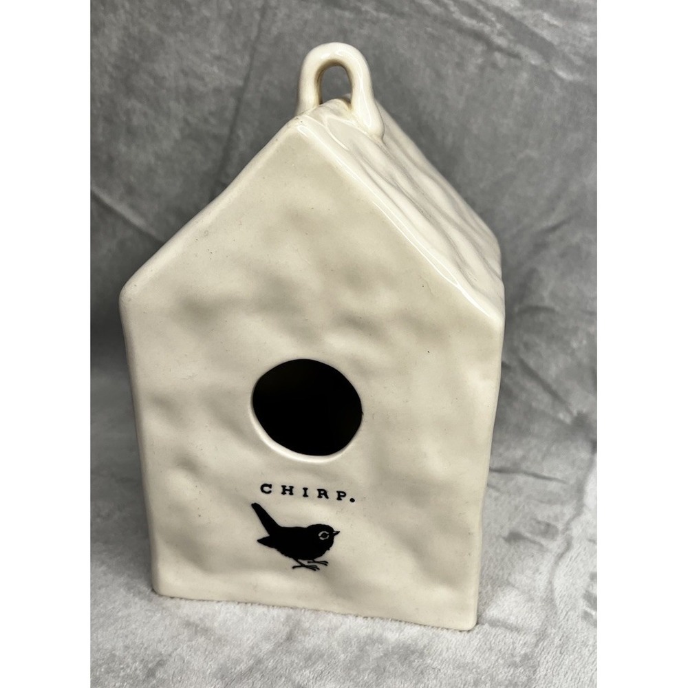 Rae Dunn Vintage Chirp Ceramic Birdhouse FTD Only 300 Made Rare HTF